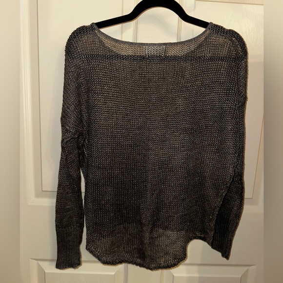 Denim & Supply Ralph Lauren Gray Women's knit light Sweater S beach boho vintage - Picture 6 of 6